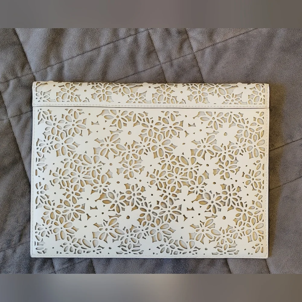 Kate Spade Cream Floral Cutout Clutch - Picture 2 of 5